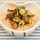 50% Unpolished Carnaroli rice with fried courgettes