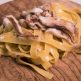 Gluten Free Tagliatelle with Shiitake Mushrooms and Camembert Cheese